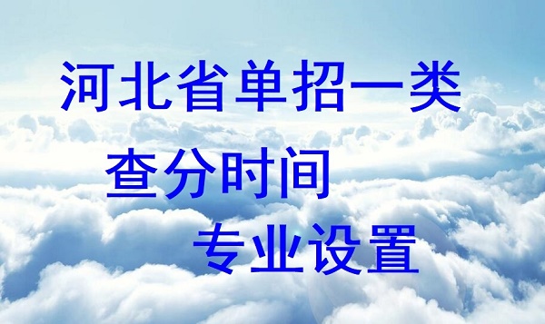 2024年河北省单招一类查分时间及专业