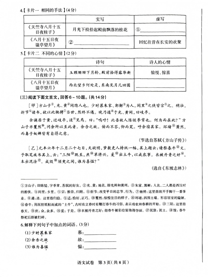 2025年河北石家庄中考一模语文试卷（含答案）