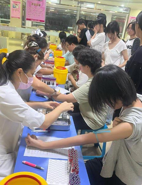 2026级石家庄天使护士学校秋季新生入学体检现场